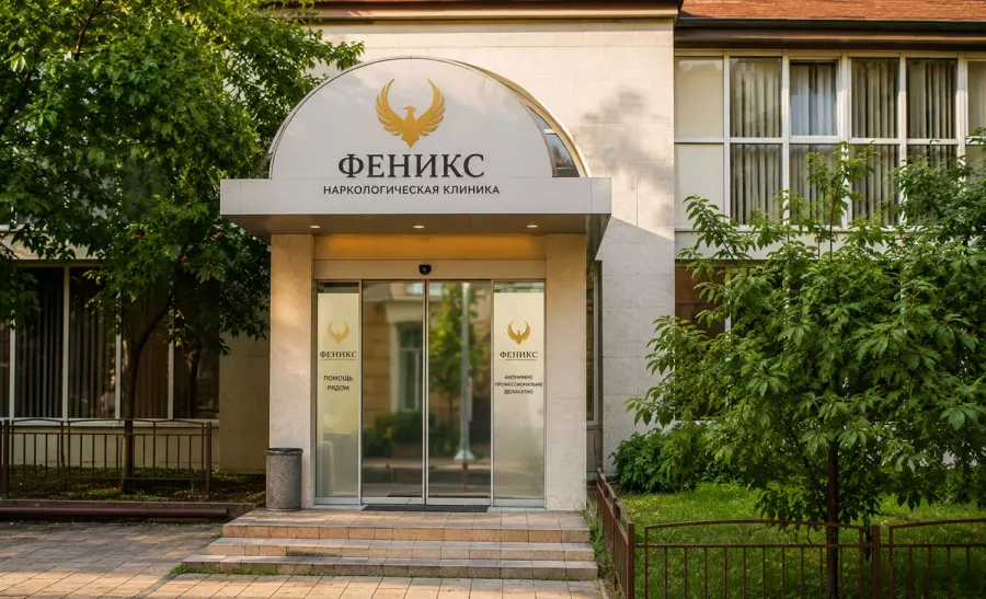 Вход в наркологическую клинику «Феникс» в Тобольске